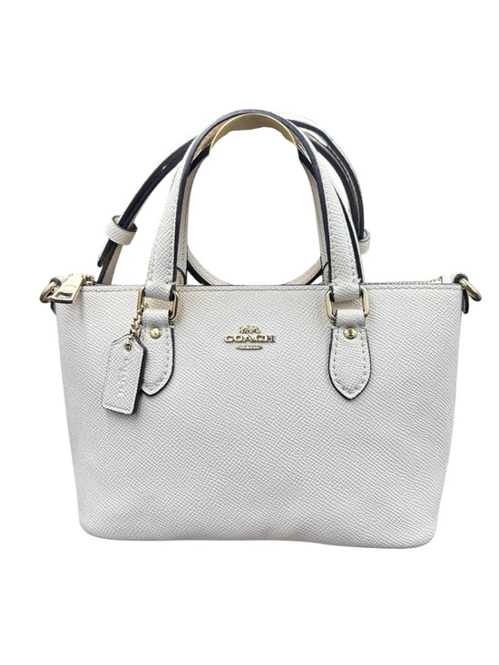 Handbags - Coach Mini Gallery Crossbody CH198 Chalk Leather Gold Hardware Satchel